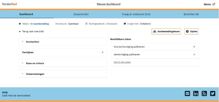 Nieuw dashboard aanbestedende dienst